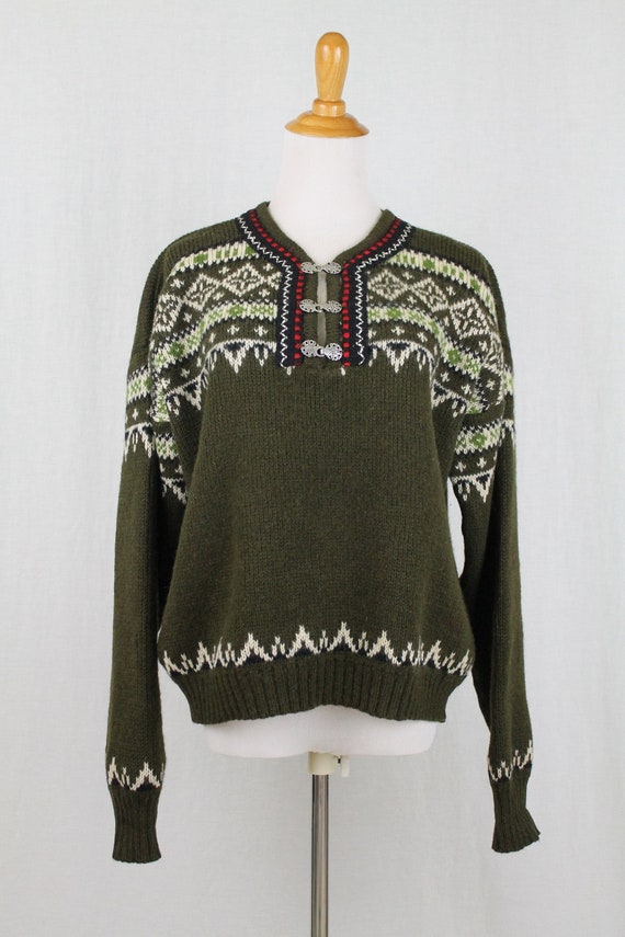 Vintage Norwegian Sweater Handknit  Traditional No