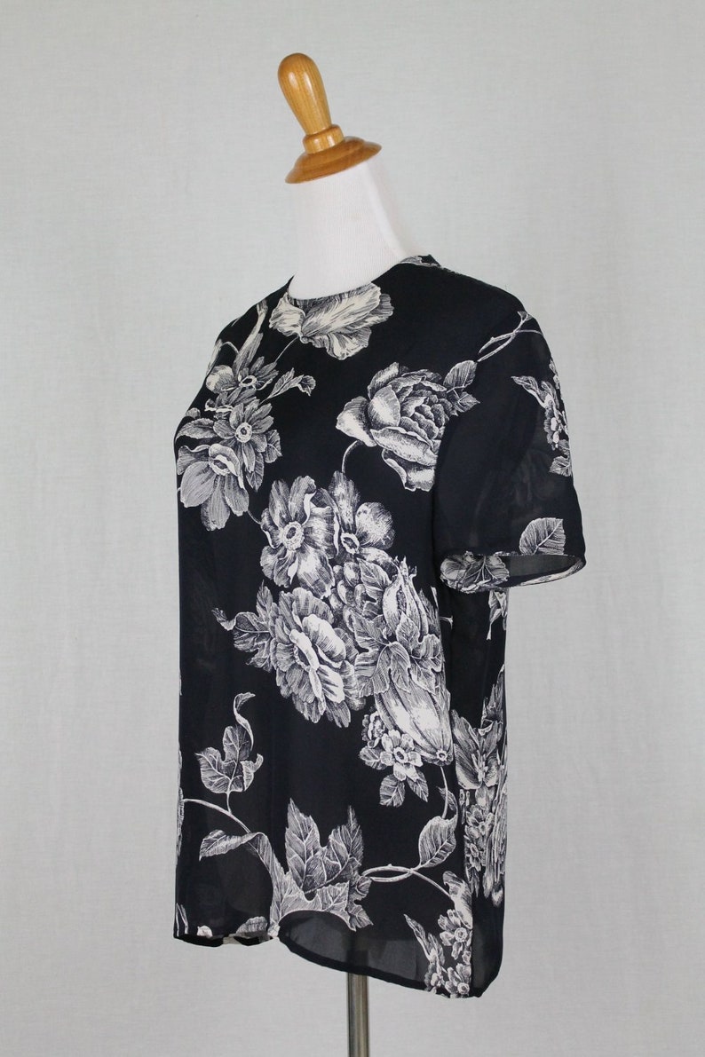 Vintage Linda Allard Ellen Tracy Blue Chinese Peony Print Silk - Etsy