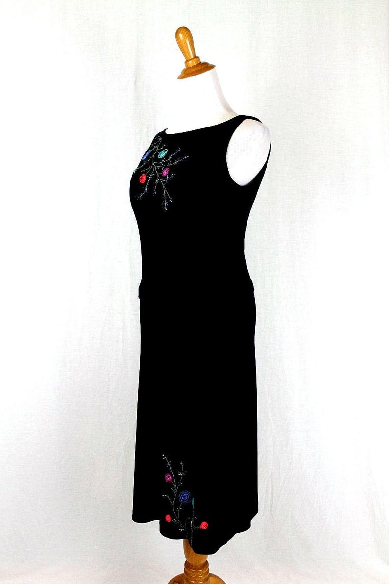 Vintage Adrianna Pall Perlen besetztes Kleider-Set: Y2K-Abend-Ensemble, Größe 44 Bild 3