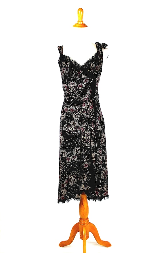 betsey johnson black floral dress Betsey Johnson Floral Midi Dress main image 1
