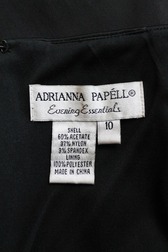 Adrianna Papell Beaded Black Silk Chiffon and lac… - image 9