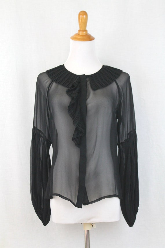 Vintage Trelise Cooper New Zealand Antoinette Sheer Black Silk | Etsy