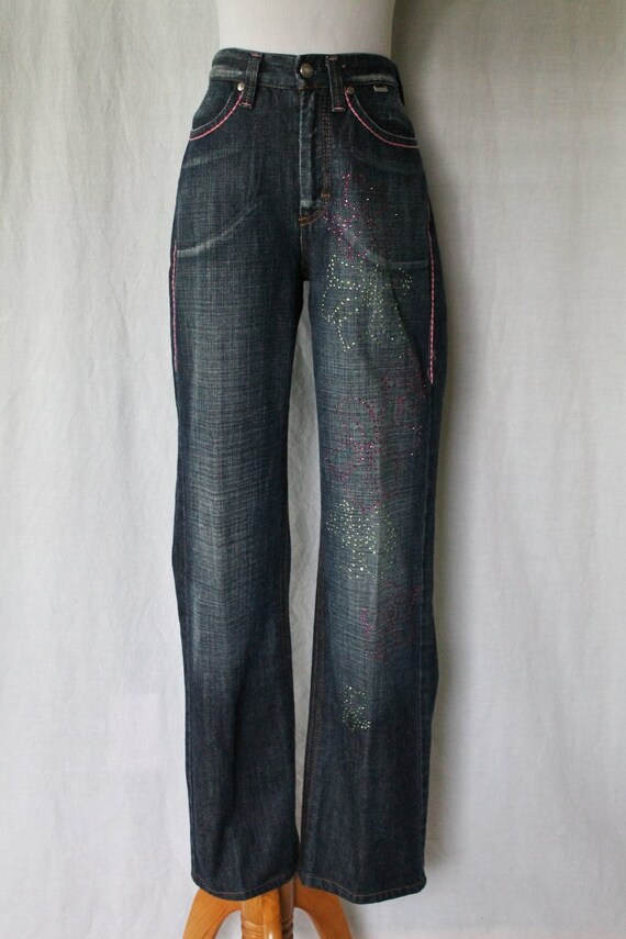 escada's couture swarovski crystal jeans