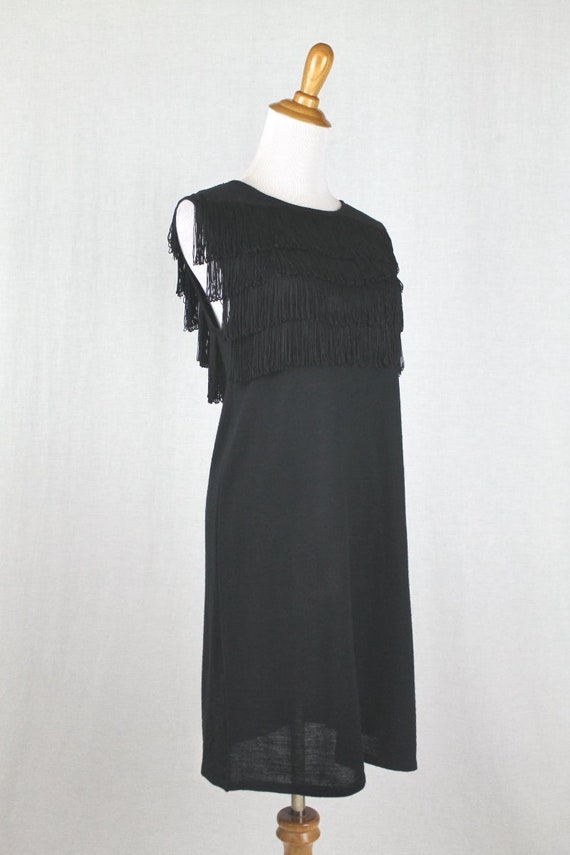 Vintage PAUL & JOE Sister Black Wool Knit Fringed… - image 3