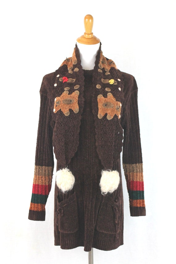 Vintage BEREK Teddy Bear Sweater Berek Rayon Cheni