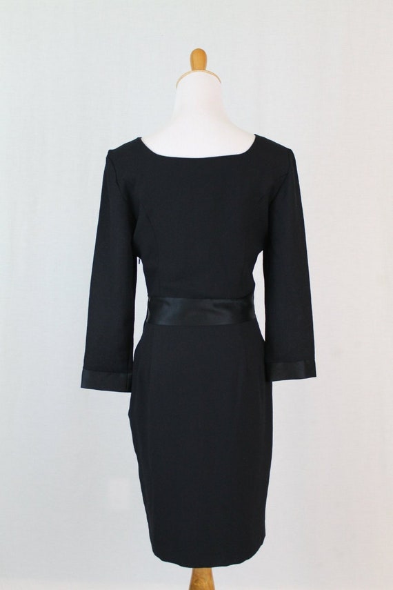 Vintage Laura Ashley Black Wool Blend Dress UK 10… - image 5