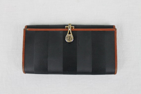 Vintage Fendi gorgeous leather rare stripe speedy handbag shopper