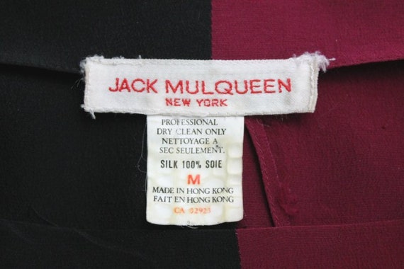 Vintage Jack Mulqueen Silk Dolman Sleeve Colorblo… - image 9