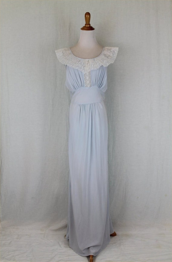 light blue long nightgown