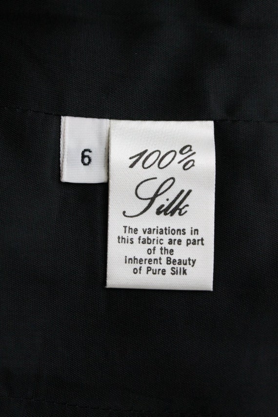 Vintage DAVID HAYES Black & White Silk Suit Pleat… - image 9