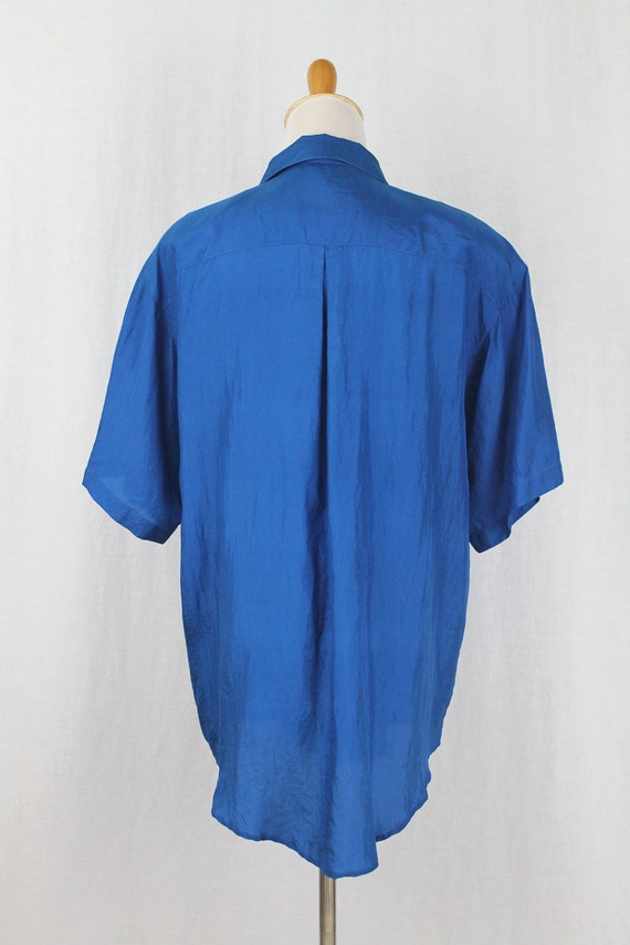 Vintage Carole Little Beaded Turquoise Blue Silk … - image 4