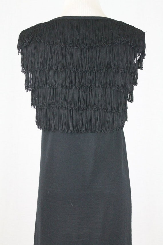 Vintage PAUL & JOE Sister Black Wool Knit Fringed… - image 6