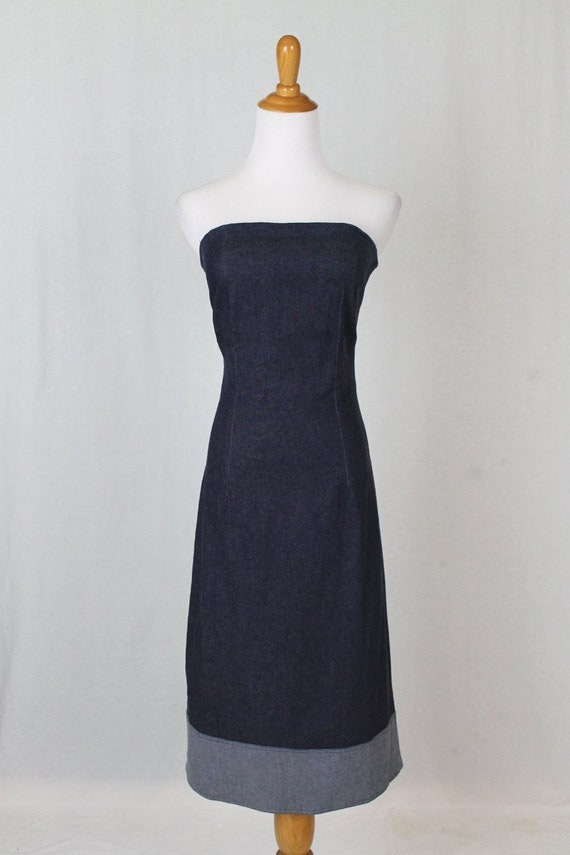 dark wash denim dress