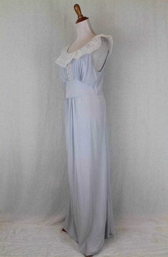 Vintage Betty Lou Lingerie 1930's Baby Blue Silk … - image 4