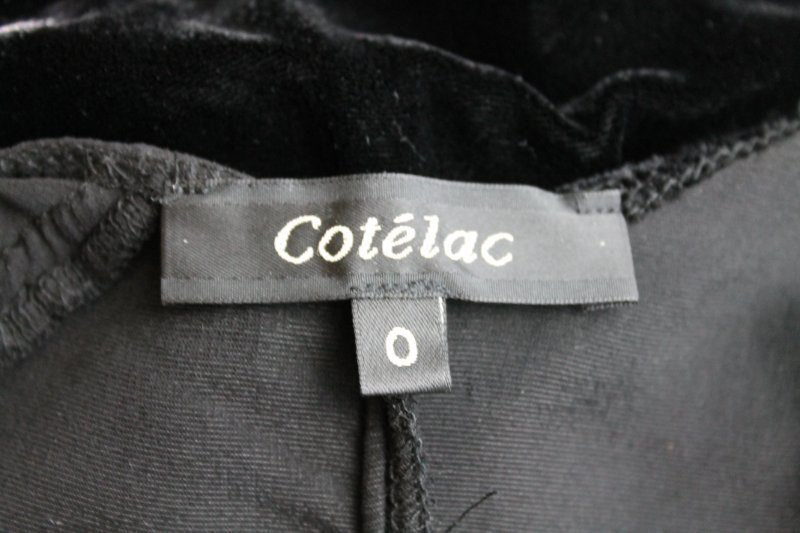 Vintage COTELAC Paris Black Silk Velvet And Chiffon Sleeveless Flapper 