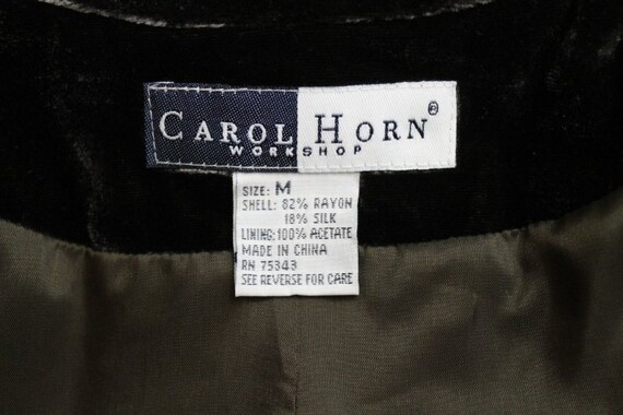 Carol Horn Workshop Dark Brown Silk Velvet Bolero… - image 6