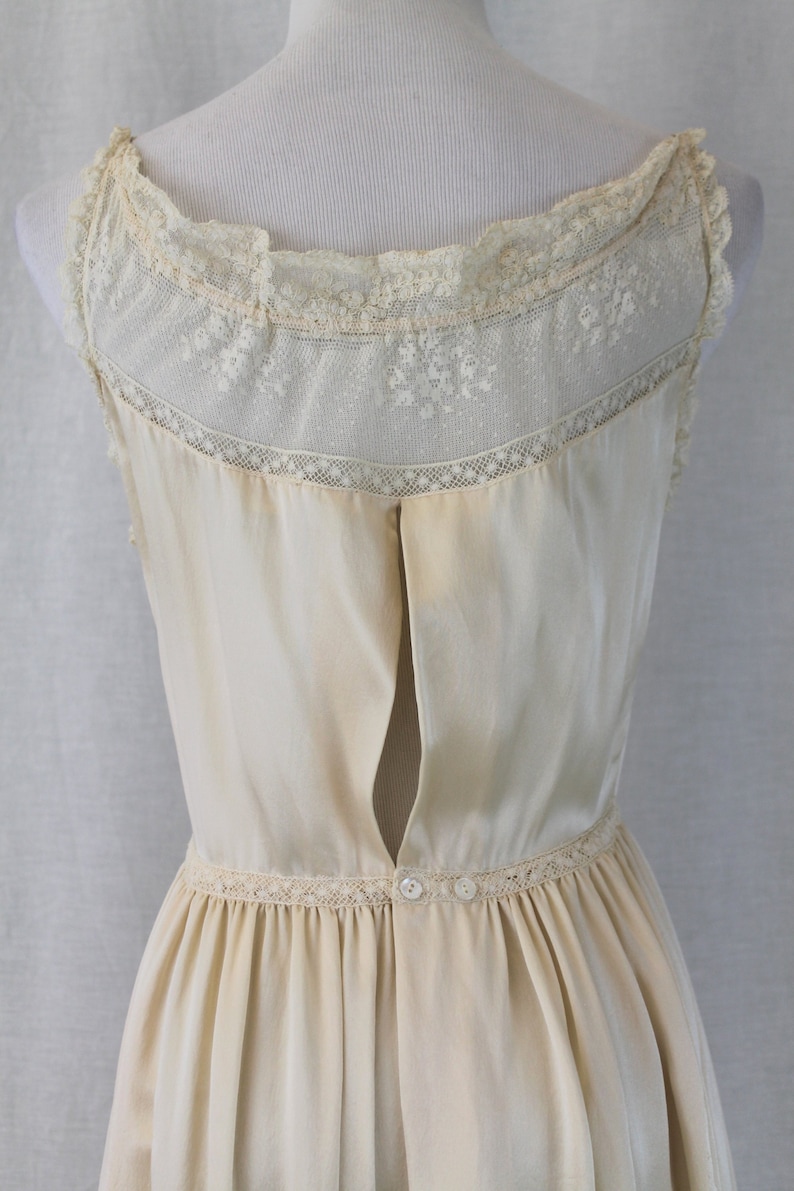 1920s Silk Charmeuse Lace Negligee Gown: Sylvia Pedlar, XS Bridal - Etsy