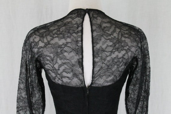 LEE CLAIRE New York Vintage 1950s Black Silk Chan… - image 7