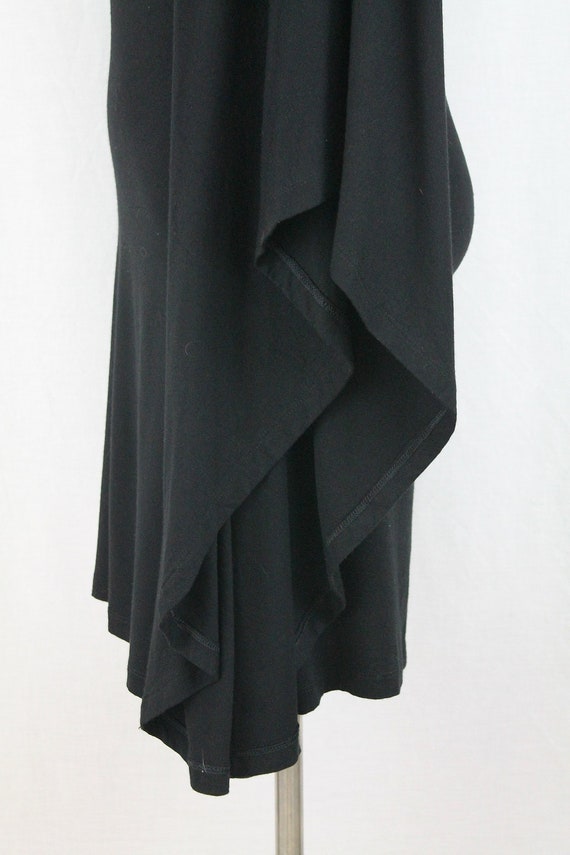 Vintage EXPRESS Black Rayon Jersey Grecian Toga D… - image 5