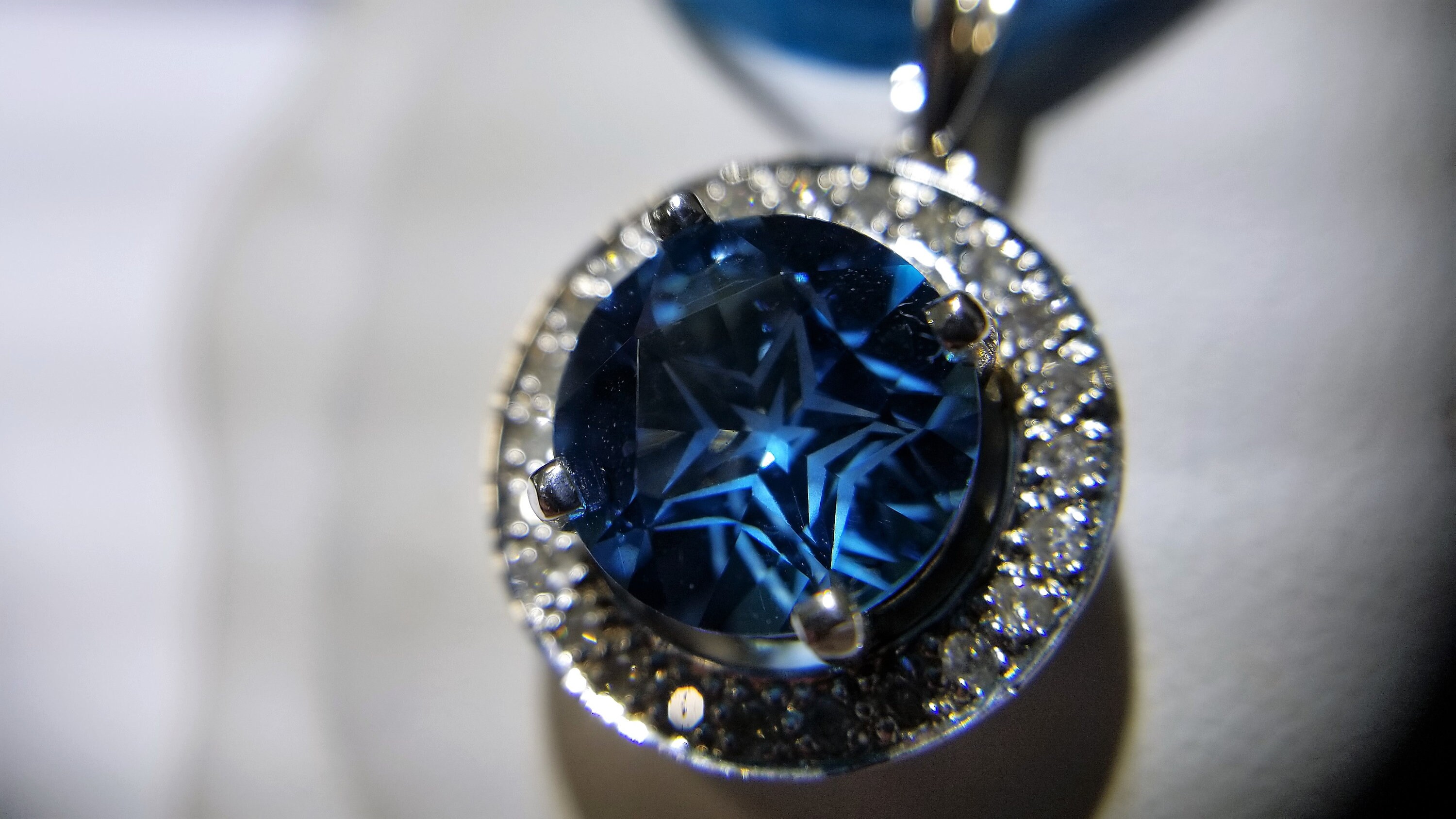 Texas Topaz and Diamond Pendant Etsy