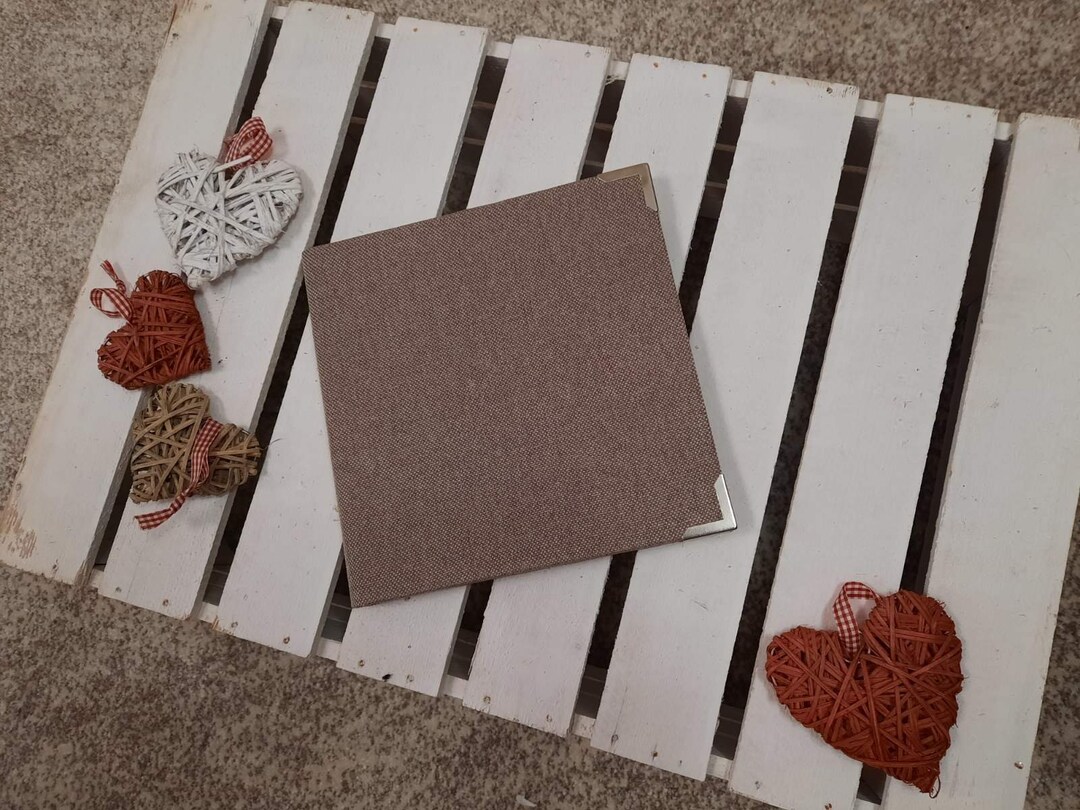 Linen Photo Book Fabric Cover Photo Album Lay Flat Etsy