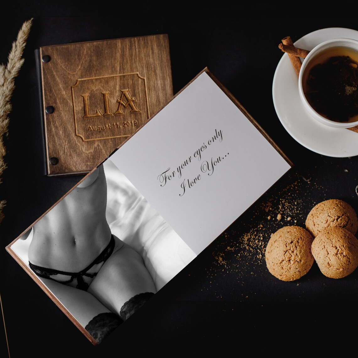 Bridal boudoir album personalized wooden cover custom Etsy