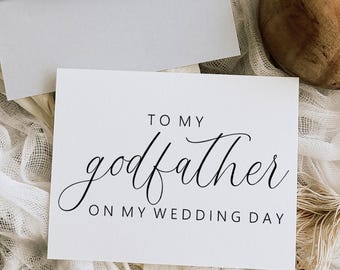 To My Godfather On My Wedding Day Card. Wedding Card For Godfather. Wedding Day Card For Godfather.