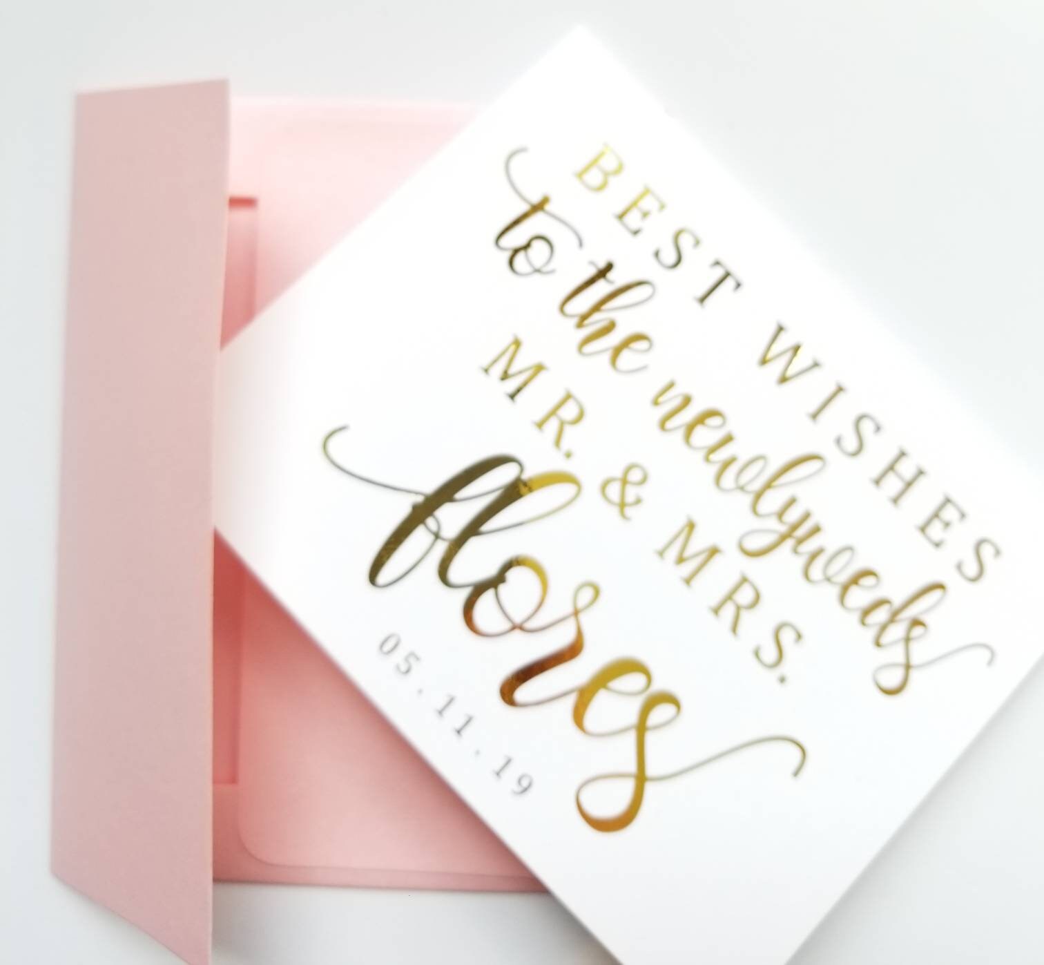 Custom Wedding Card Best Wishes To The Newlyweds Card Etsy