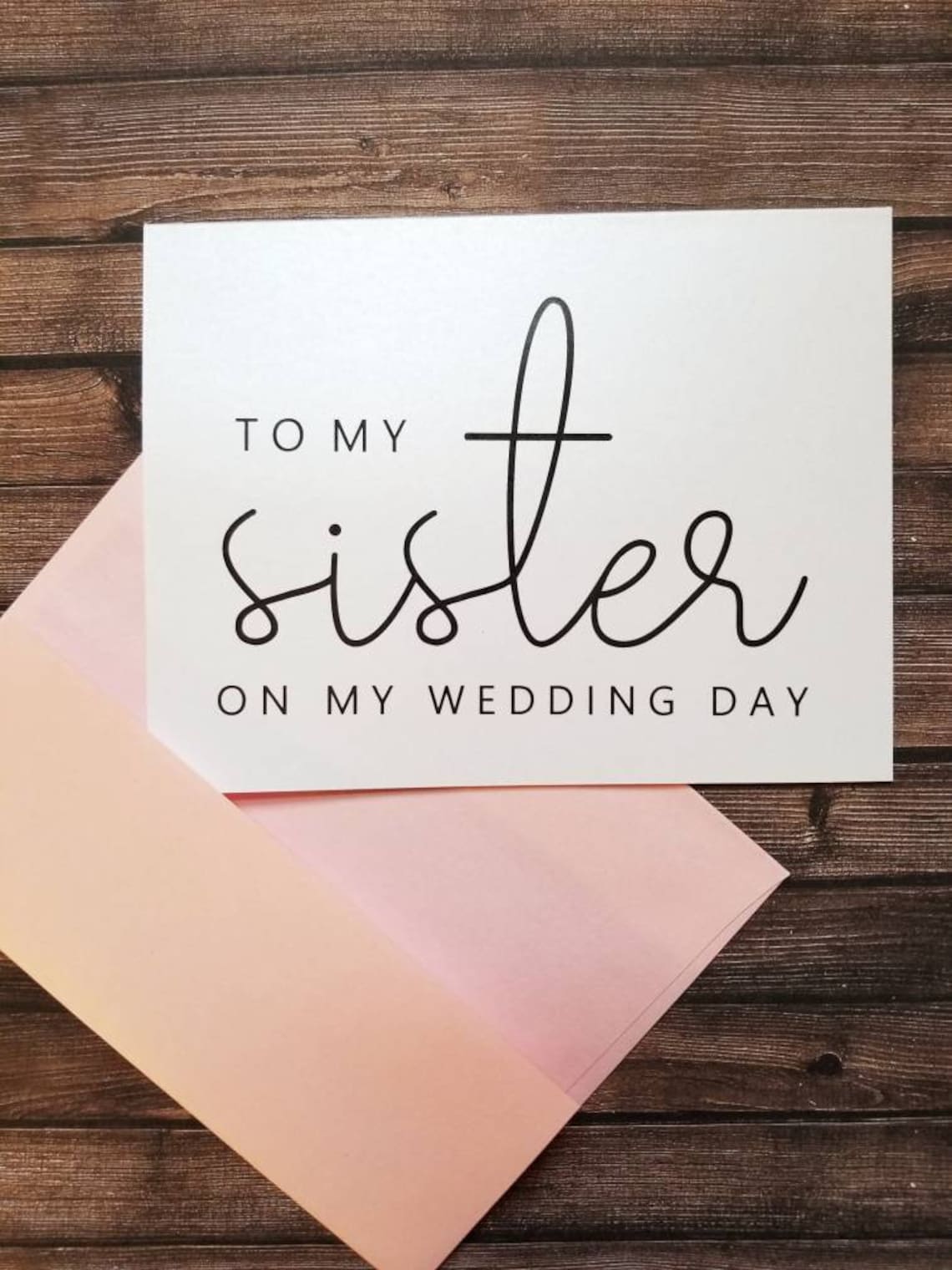 An meine Schwester auf meiner Hochzeit Tag Karte. Hochzeit Etsy