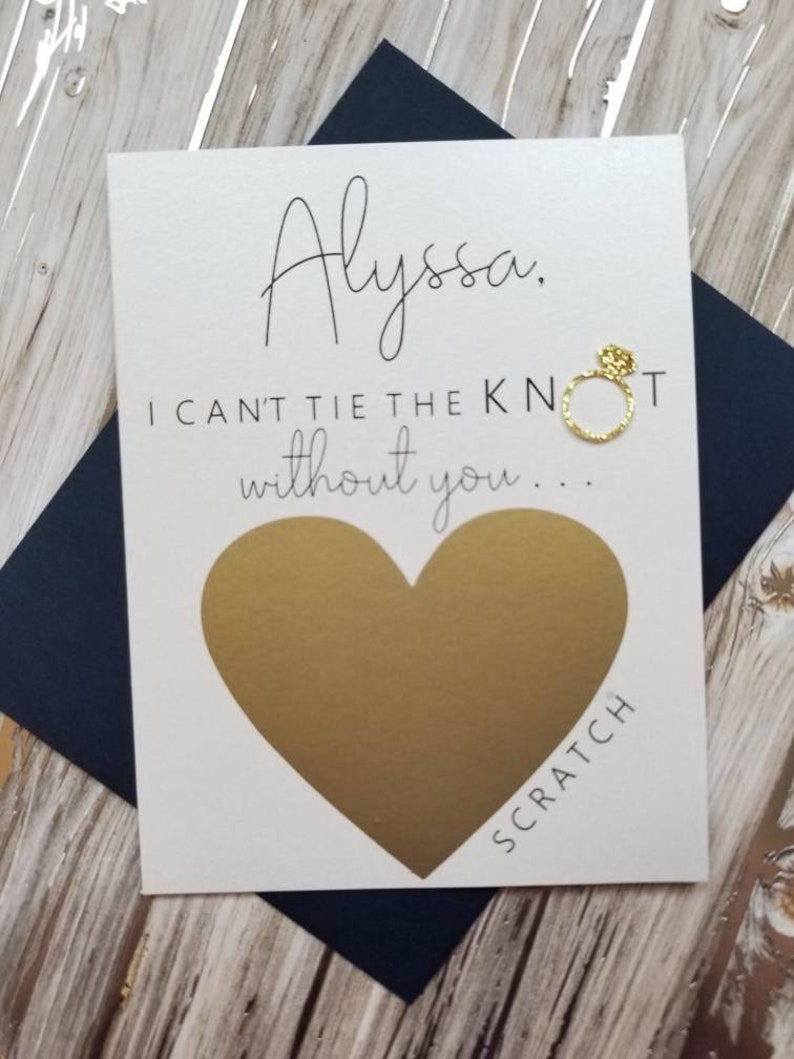 Will You Be My Bridesmaid Card Maid of Honor Proposal. Bridesmaid Proposal Card