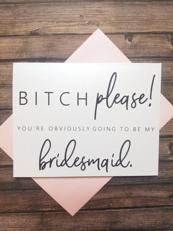 Bridesmaid Proposal Card. Will You Be My Bridesmaid Card. | Etsy