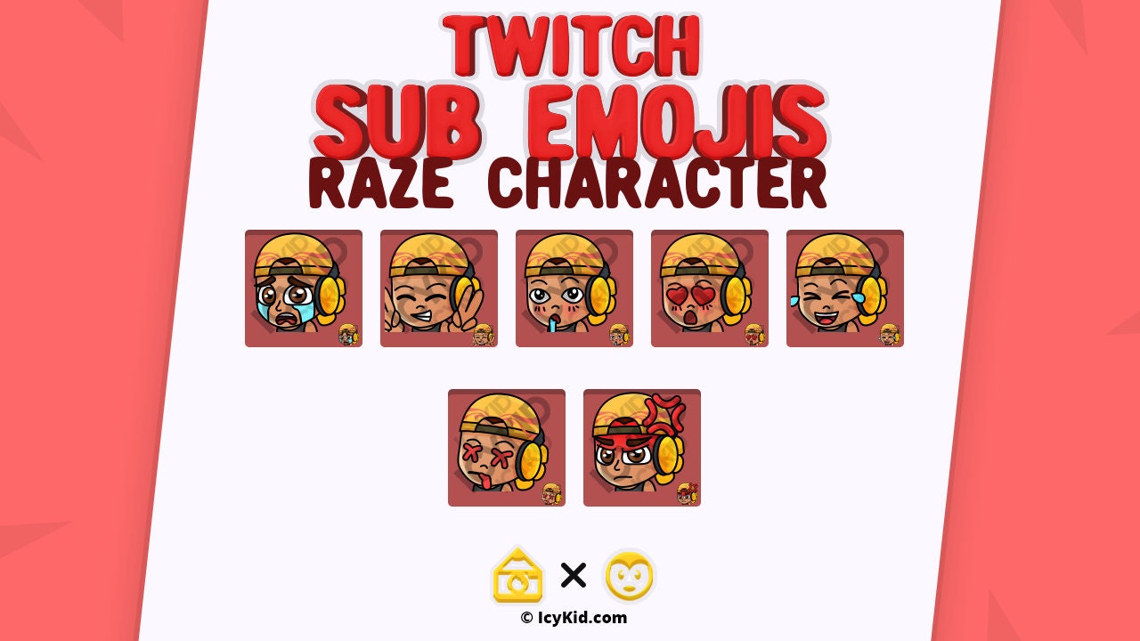 Twitch / Streaming Subscriber Emotes Raze Character | Etsy