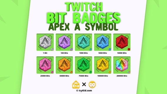Twitch Bit Badges Apex A Symbol Etsy