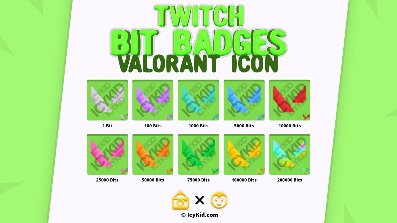 Twitch Bit Badges Volorant Icon Symbol Etsy