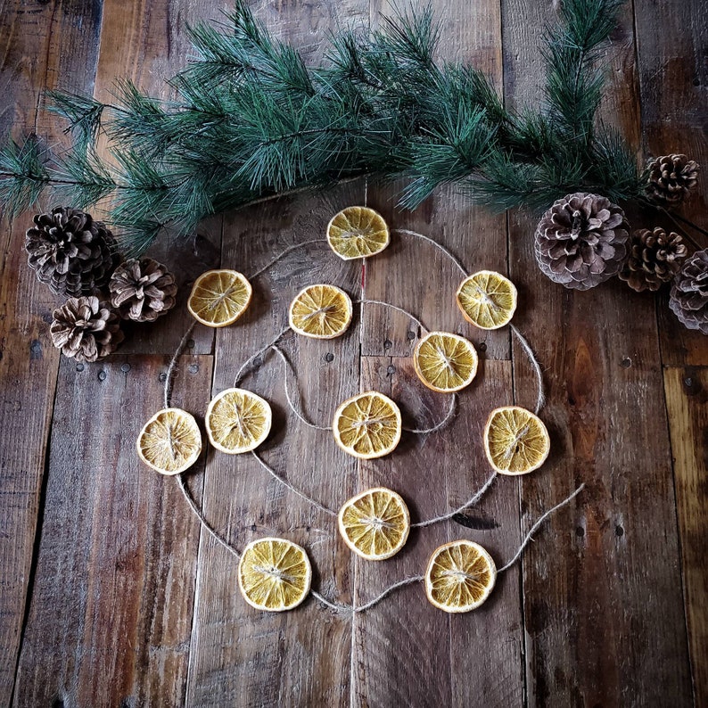 6' Dried Citrus Garland IRREGULAR SLICES Yule Christmas Etsy