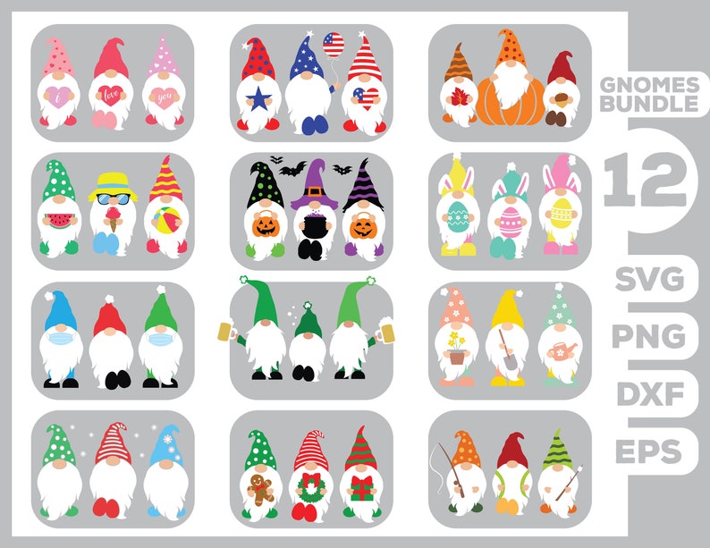 Download Christmas Gnomes Bundle Christmas Gnomes Svg Gnomes SVG | Etsy