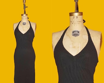 1990s Vintage BETSEY JOHNSON Black CRUSHED Velvet Halter Top Skater Mini  Dress. Small - Etsy