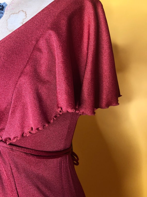 70’s Orange Cross Back Dress by Roberta Of California