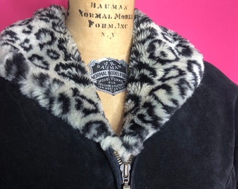 ジャケット・アウター 90s leopard fake fur boa jacket y2k Vintage Y2K Bernardo Leopard Cheetah Print Faux Fur Coat