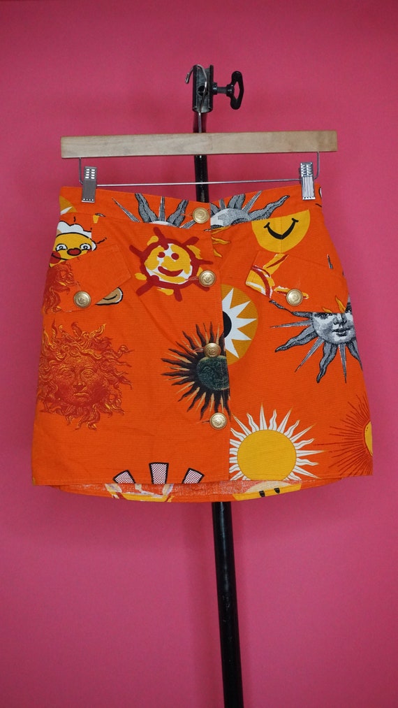 Rare. 1990s MOSCHINO JEANS Vintage Orange Cotton … - image 5