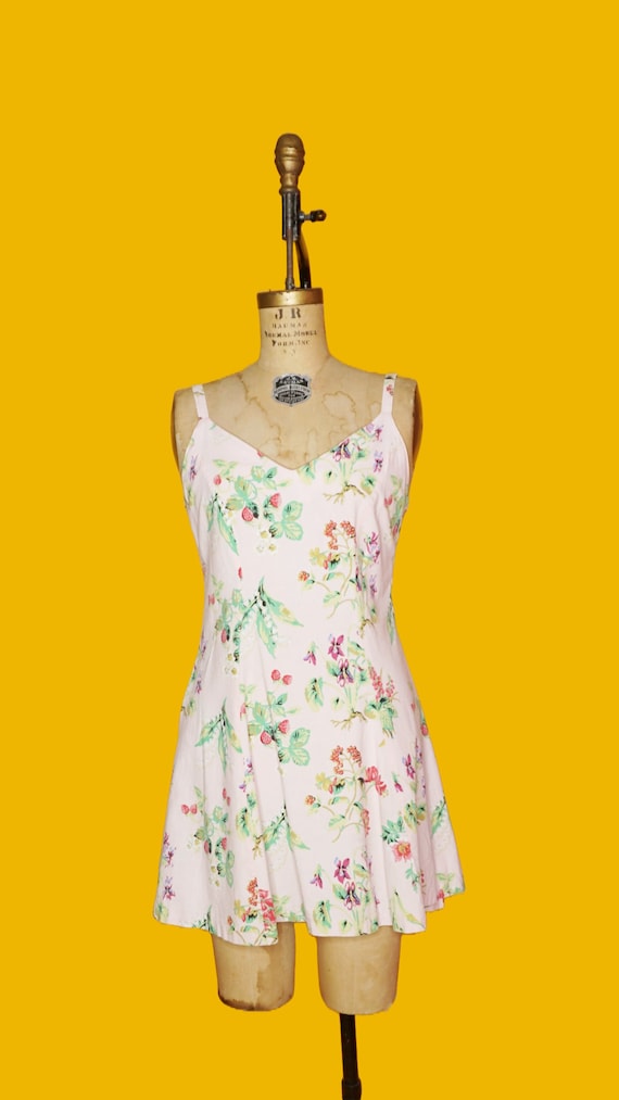 betsey johnson fruit dress Ultra Rare Betsey Johnson Silk Fruit Print Ruffle Halter (6) – Abigail Bell