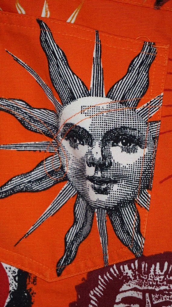 Rare. 1990s MOSCHINO JEANS Vintage Orange Cotton … - image 7