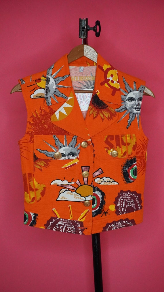Rare. 1990s MOSCHINO JEANS Vintage Orange Cotton … - image 4