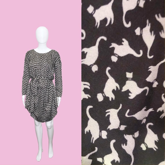 Y2K VIVIENNE WESTWOOD Red Label CATS Kittens All Over Black and