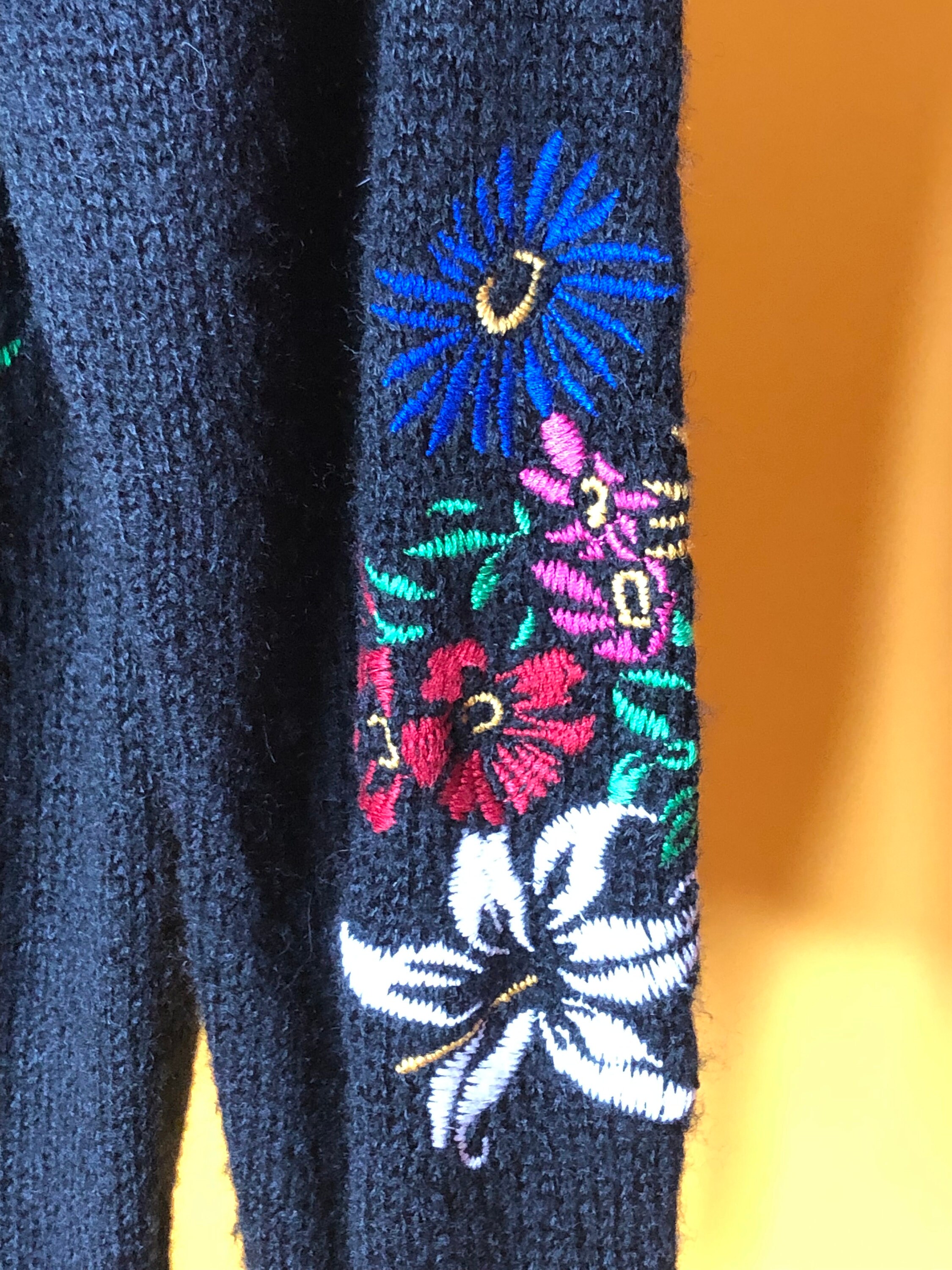 The Hooters Gilet (Black) | Whimsical Hand-Embroidered Vest main image 1