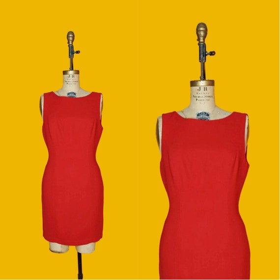 strapless open back dress Red Jersey Cowl Neck Straps Slit Sheath Prom Gown main image 1