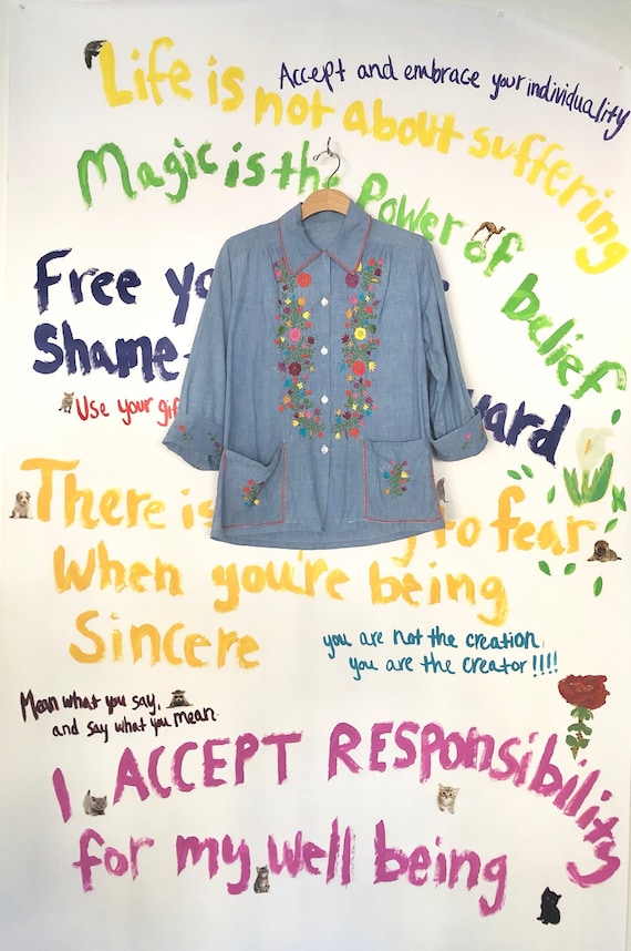 1960s.Lightweight Handmade OOAK Chambray Cotton F
