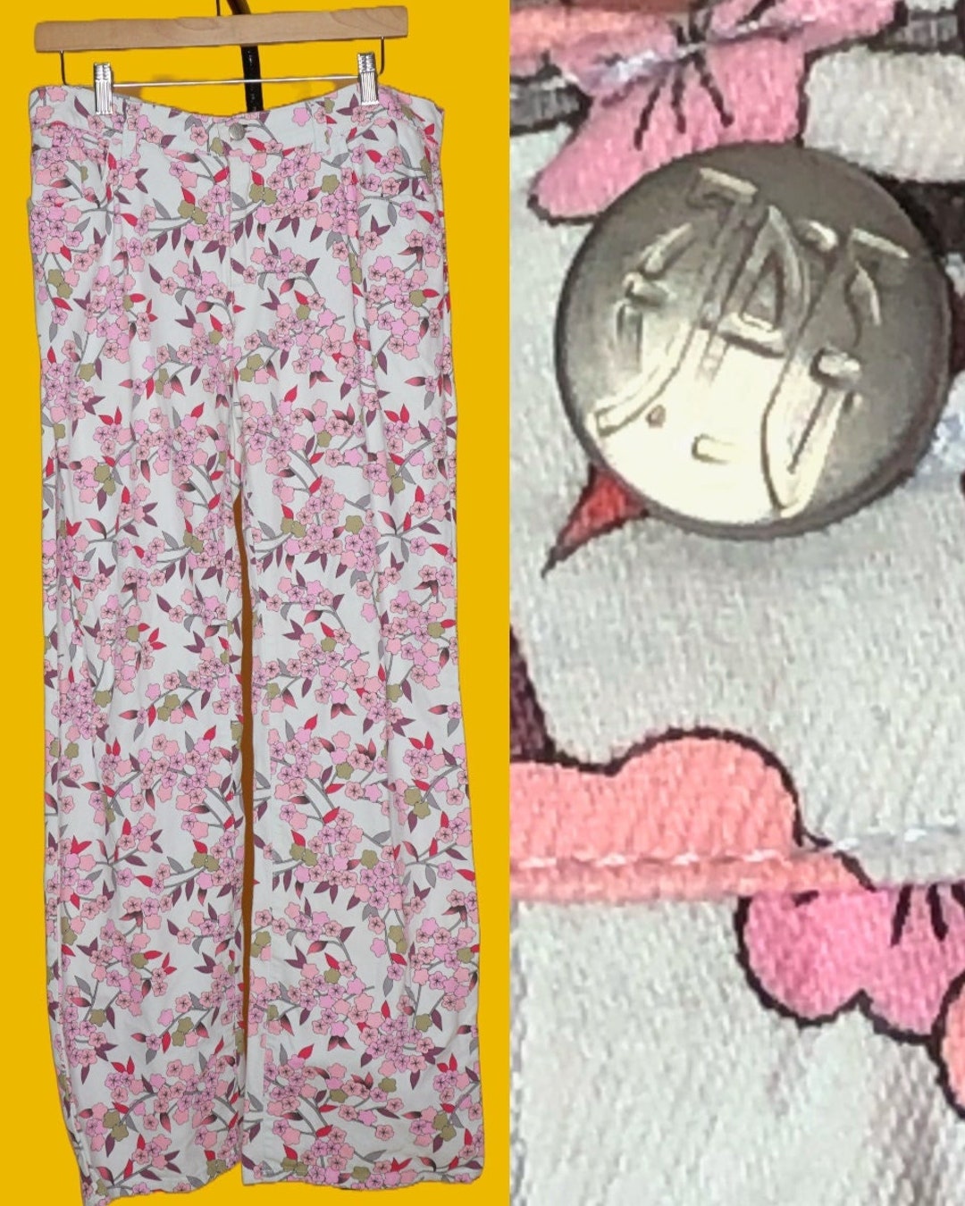 Pantalon Japonisant Vintage Jean Paul Gaultier – Taille M, Style Y2K évasé, Modèle Rare Et Tendance
