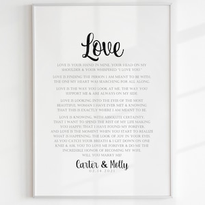 Will you marry me sign, Personalized Proposal Keepsake, Romantic Ways to Pop the question, Custom Getting Engaged Gifts for her,