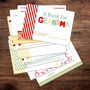 Printable Grandma Book, Personalized Birthday Gift for Grandma From ...